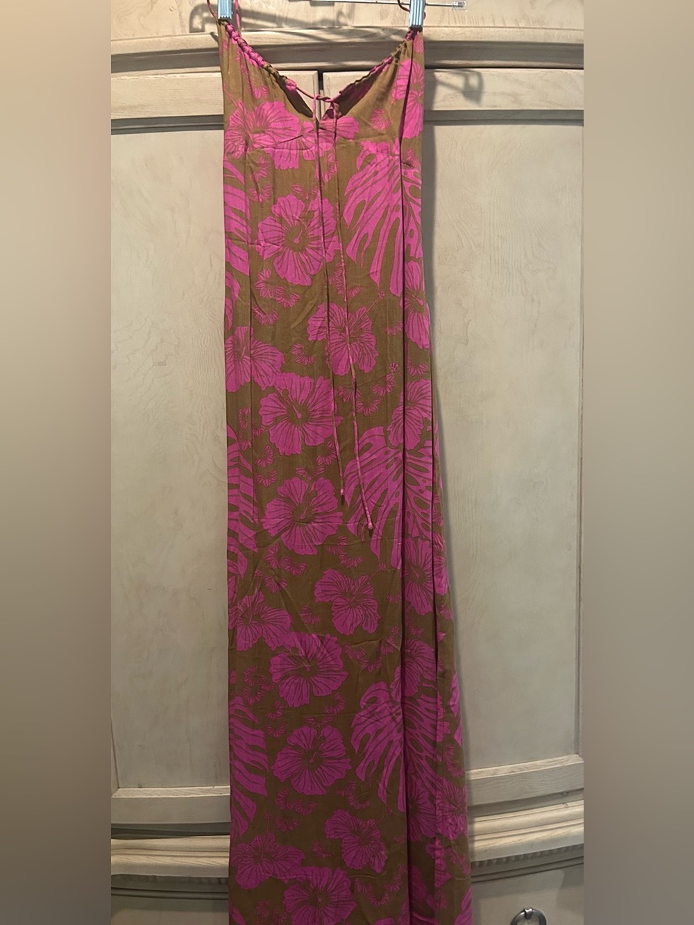 Benoa Kahea Pink Floral Slip Maxi Dress. - Picture 5 of 8